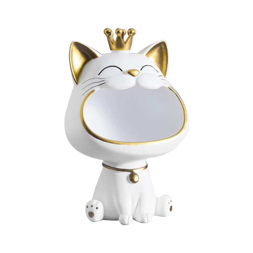 Resin Lucky Cat Storage Decor